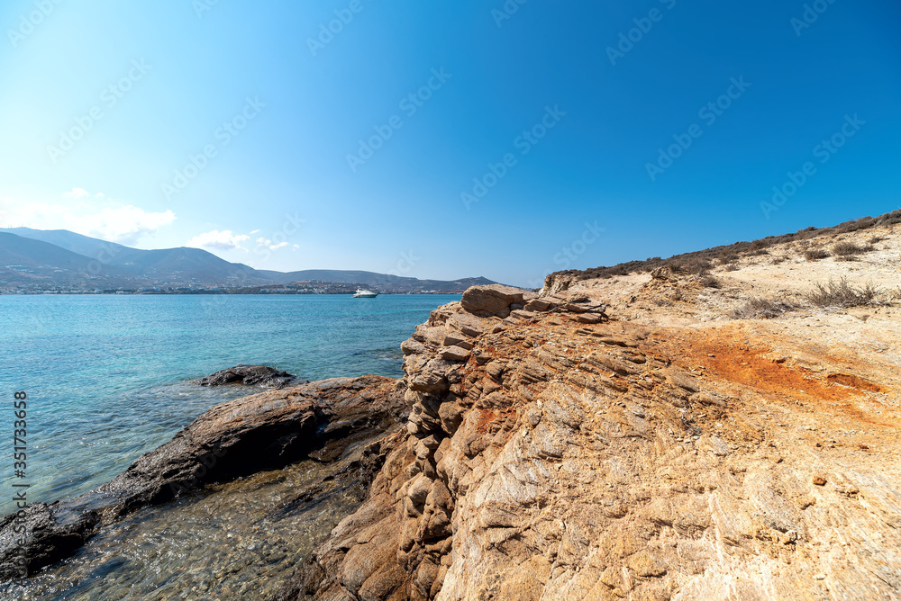 Marcello beach - Cyclades island - Aegean sea - Paroikia (Parikia) Paros - Greece