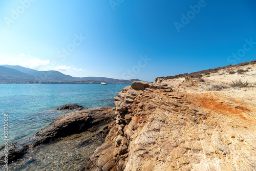 Obraz na płótnie Marcello beach - Cyclades island - Aegean sea - Paroikia (Parikia) Paros - Greece w salonie