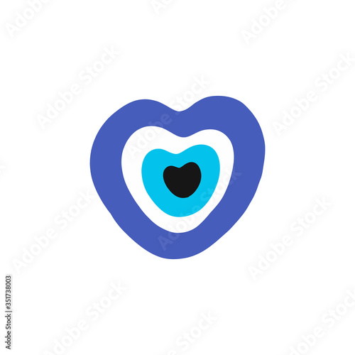 fatima eye doodle icon, vector illustration