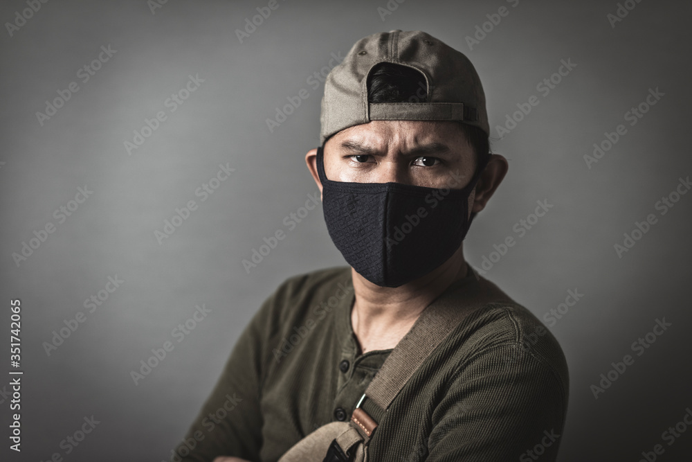 man wearing mask man wearing mask