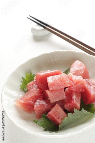 Japanese food, freshness tuna Maguro fish raw food 