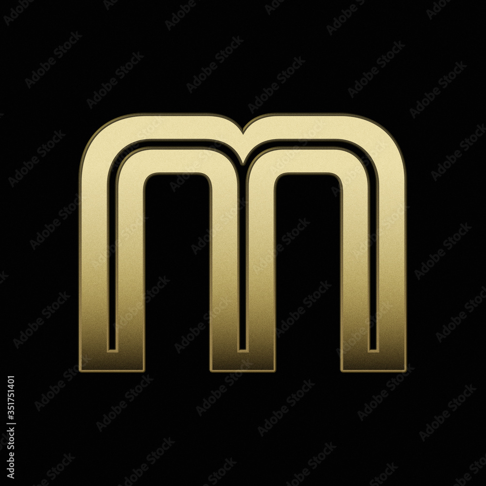Alphabet. Gold letter isolated on black background. Exclusive luxury design. Alphabet. Gold letter isolated on black background. Exclusive luxury design.
