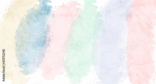 Colorful watercolor splash set for your design, Vintage background. © BoszyArtis