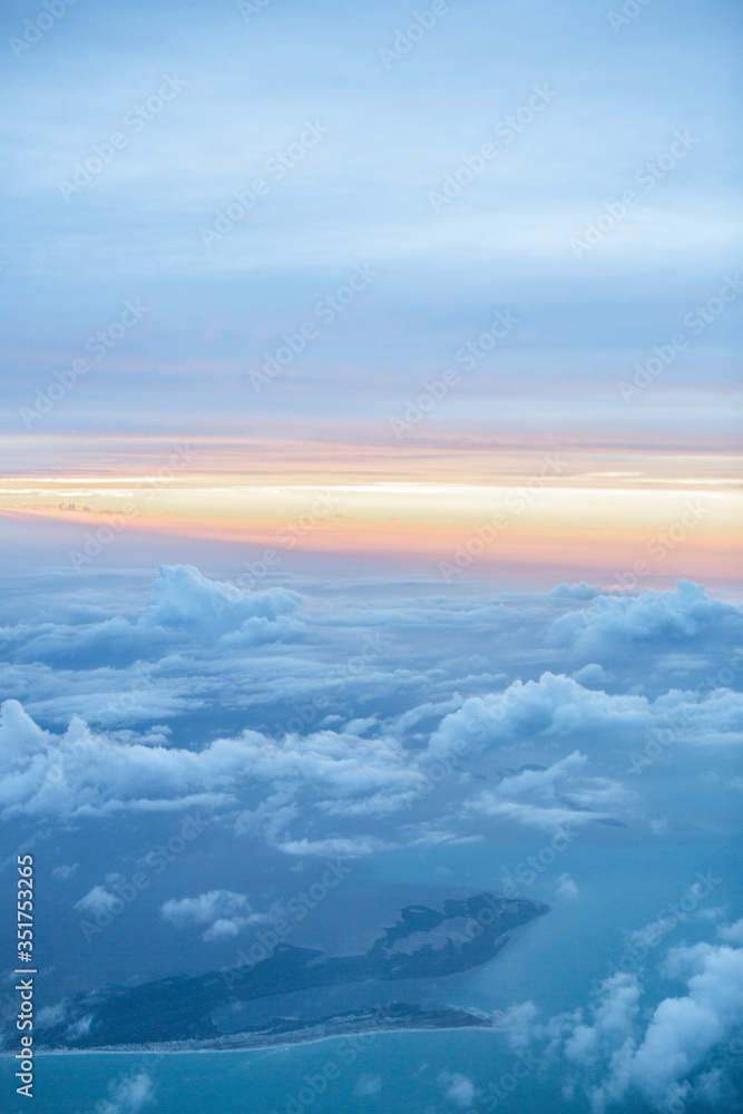 Above the clouds sunset