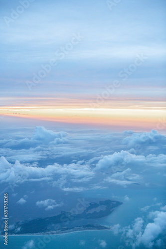 Above the clouds sunset