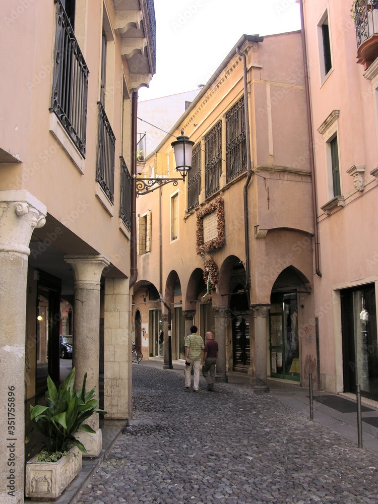 Padua, Italy, Streetscape with Arcade