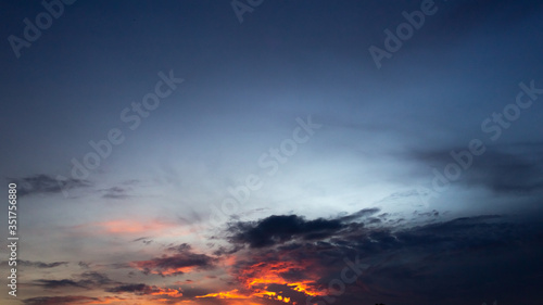 dramatic sky at sunset