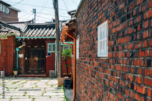 Seongbuk-dong street Korean traditional house in Seoul, Korea photo