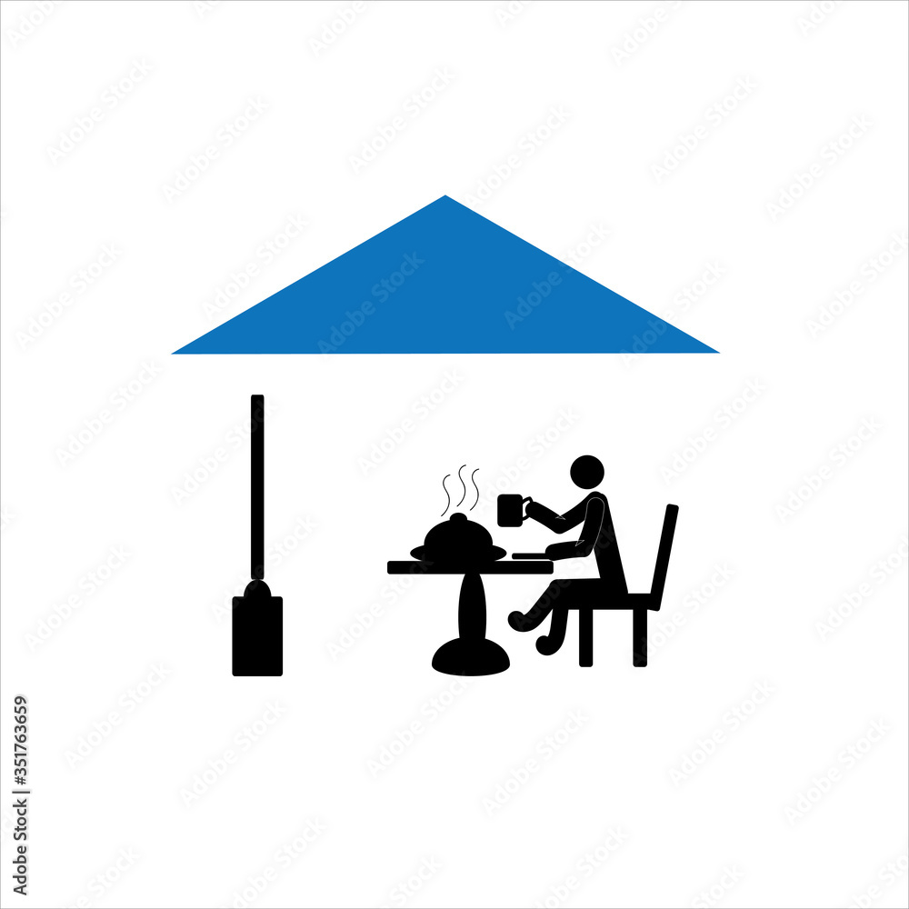 Concepts of staying at home during COVID-19. Coronavirus pandemic. Social distancing, stay at home, be safe. Stick man watching news on TV. Concepts of staying at home during COVID-19. Coronavirus pandemic. Social distancing, stay at home, be safe. Stick man watching news on TV.