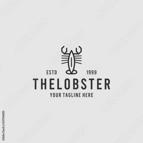 The lobster minimalist logo design inspiration