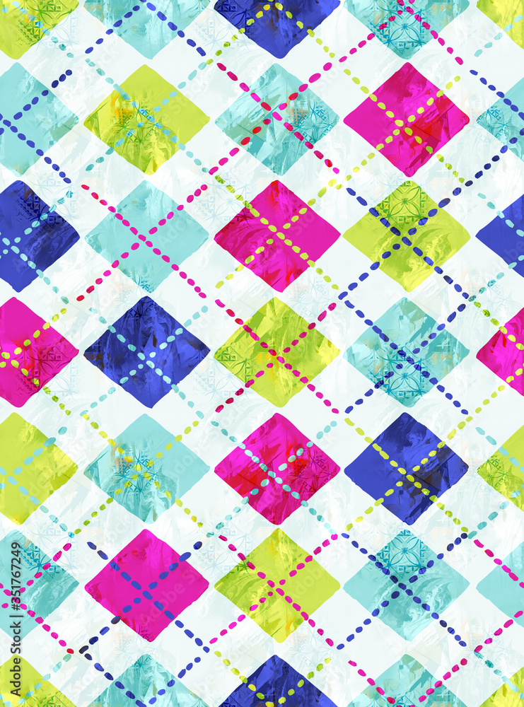 Elagance mix object pattern with color backgound