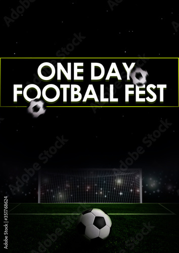 One day football fest banner or flyer or vector football banner for advertisement or sale banner 