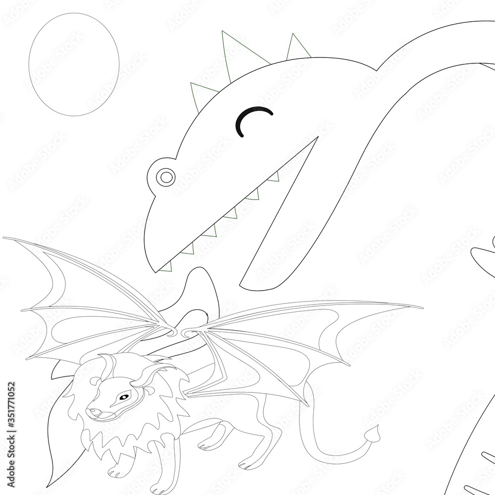 Outline Dinosaur Illustration Suitable For Any Of Graphic Design Project Such As Coloring Book And Education Outline Dinosaur Illustration Suitable For Any Of Graphic Design Project Such As Coloring Book And Education