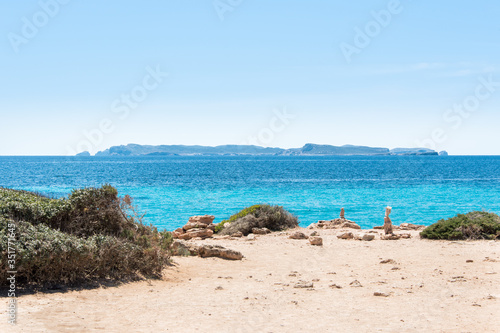 Sea landscape with the view of Cabrera Island, Majorca