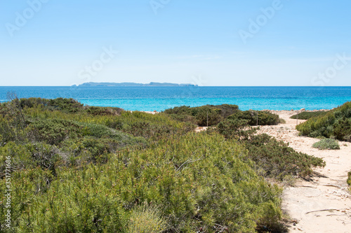 Sea landscape with the view of Cabrera Island, Majorca