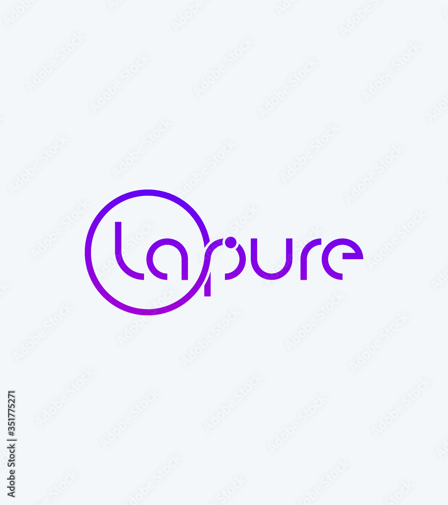 Abstract modern creative La Pure logo template, vector logo for business and company identity 