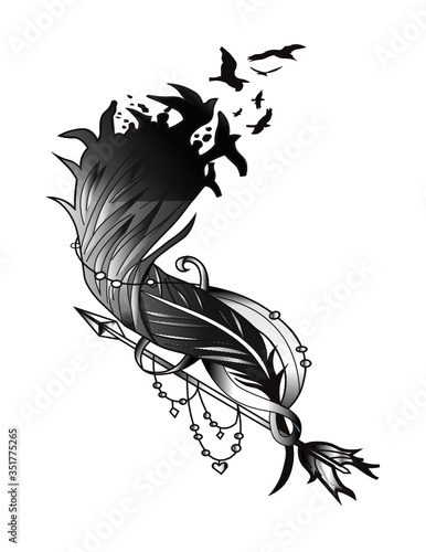 Pluma sombreada