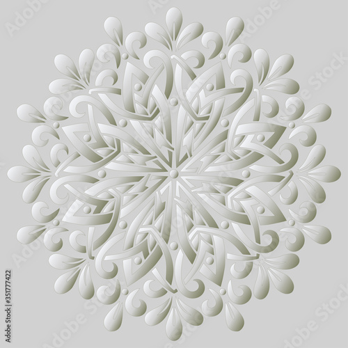 Mandala pattern white gradient good mood