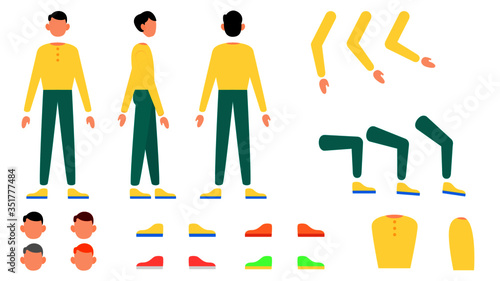 cartoon male character for motion graphic