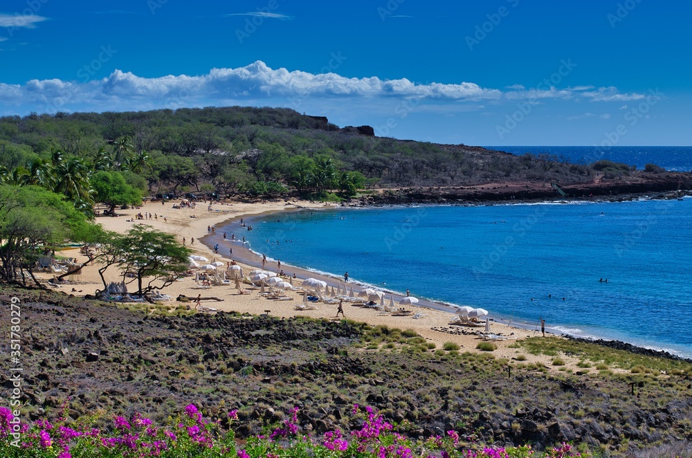 Beautiful beaches in the island of Hawaii, USA