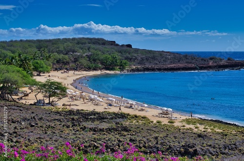 Beautiful beaches in the island of Hawaii, USA