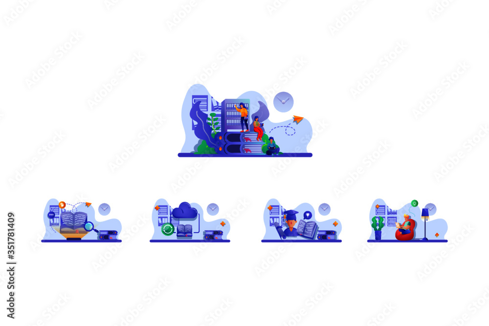 Library Illustration Library Illustration