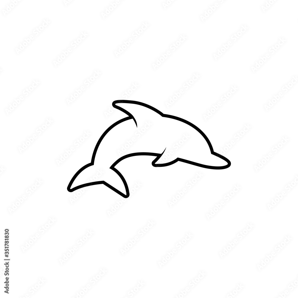 Dolphin graphic design template vector isolated Dolphin graphic design template vector isolated