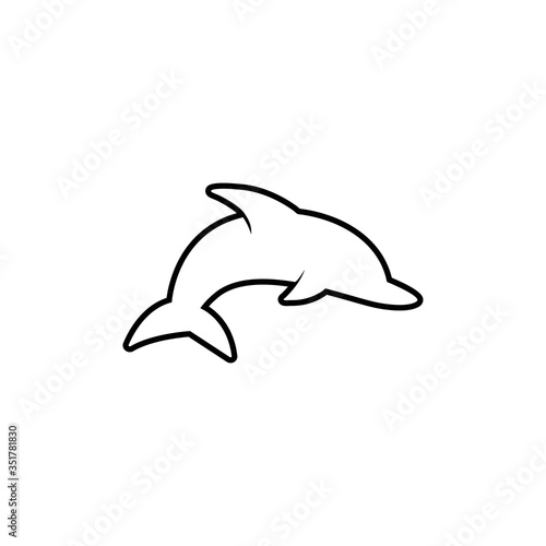 Dolphin graphic design template vector isolated