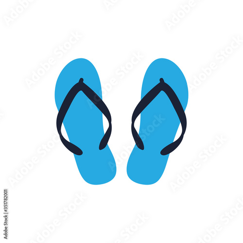Flip flop graphic design template vector isolated