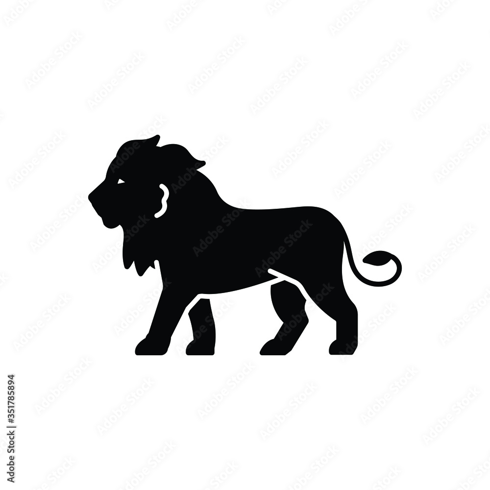 Black solid icon for lion
Black solid icon for lion