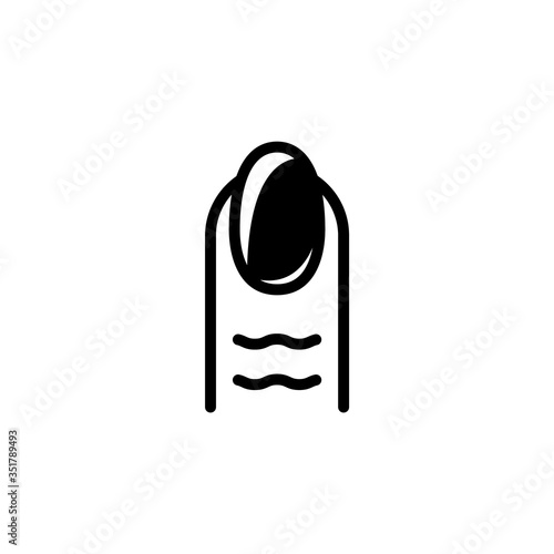 Vector isolated finger nails icon.