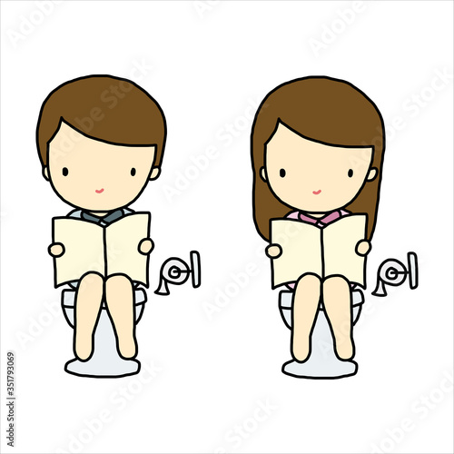 Boy and Girl in toilet