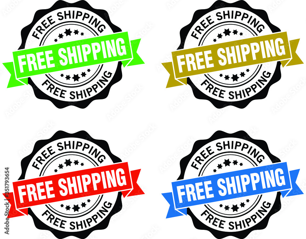 Free shipping stamp seal icons