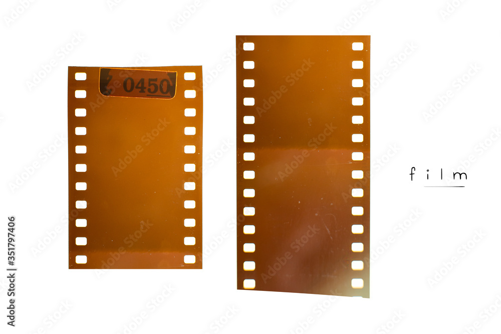 (35 mm.) Negative film frame.With white space. (35 mm.) Negative film frame.With white space.