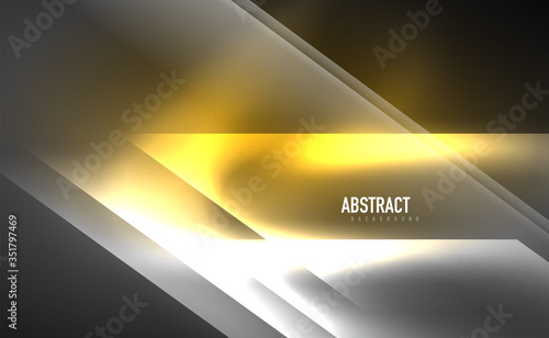 Dynamic neon shiny abstract background. Trendy abstract layout template for business or technology presentation, internet poster or web brochure cover, wallpaper