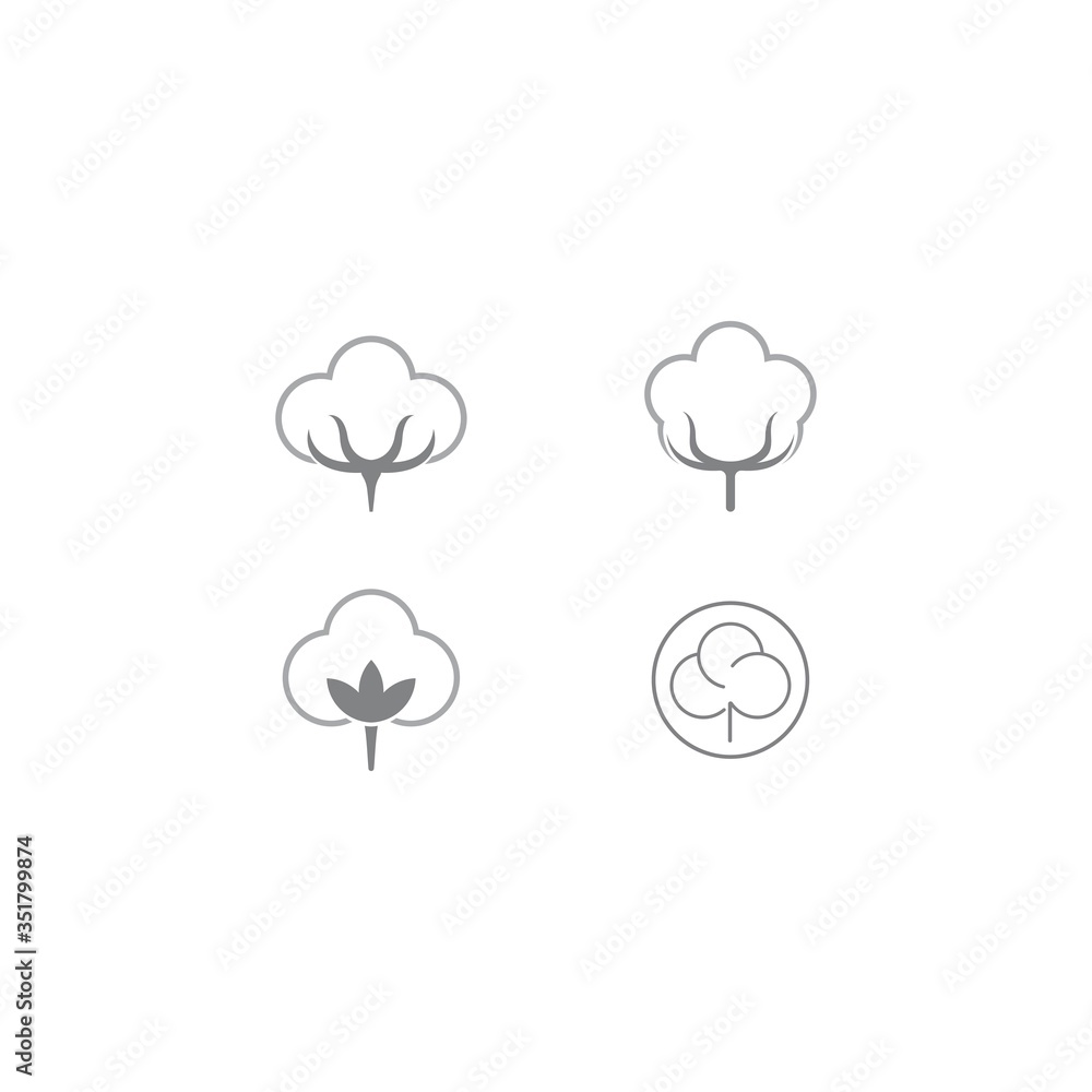 Cotton logo vector icon template Cotton logo vector icon template