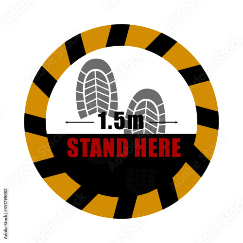 Social distancing Sign, stop the spread of the virus.