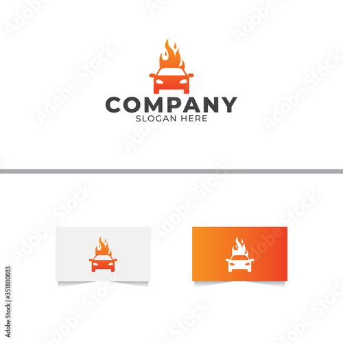 Car Fire Logo Design Vector Template © ffdsgn