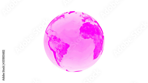 New pink color world image Earth image