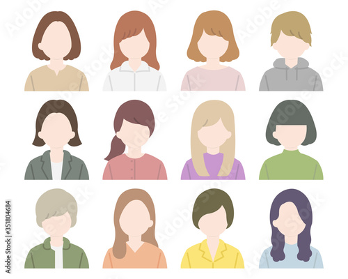 女性 アイコン イラスト