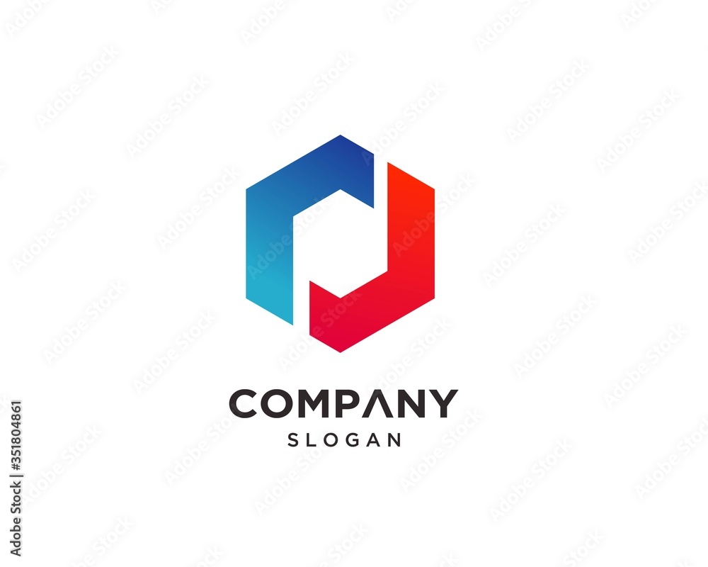 Creative Modern Letter R Hexagonal Logo Design Template Creative Modern Letter R Hexagonal Logo Design Template