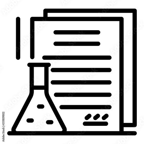 Chemical criminal expertise icon. Outline chemical criminal expertise vector icon for web design isolated on white background