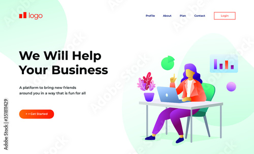 Illustration Landing Page (ID: 351811429)