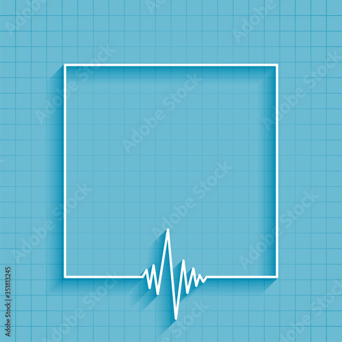 medical heartbeat cardiograph line background with text space