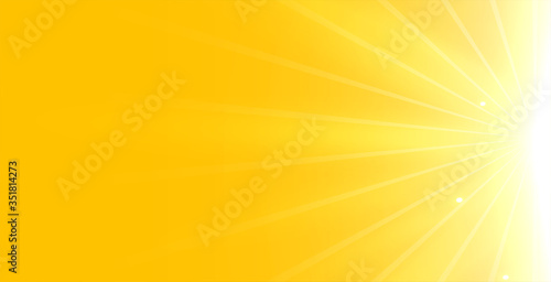 bright yellow background with glowing rays light