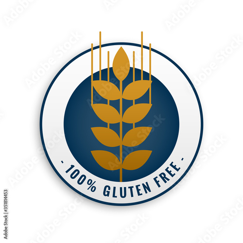 gluten free label or symbol design icon