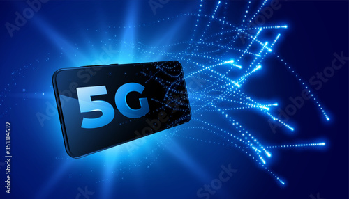 5G mobile technology fifth generation telecom network background