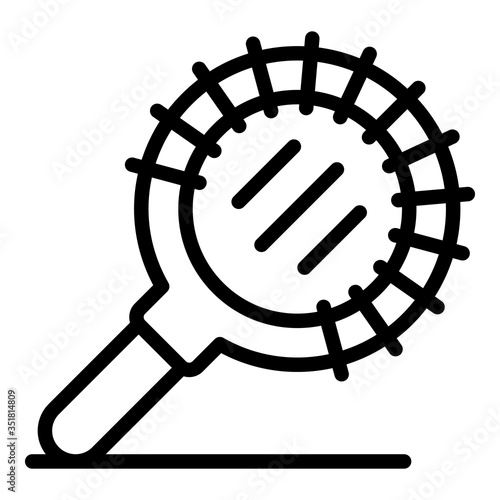 Egg knife icon. Outline wire egg knife vector icon for web design isolated on white background