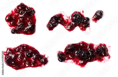 Blueberry Jam on a white background