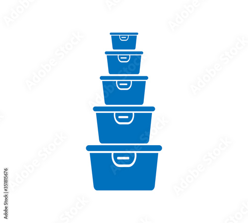 Food container vector icon sign symbol.